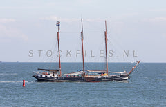 Mooie 3 master Linde op de Waddenzee.