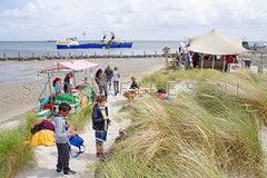 Beach food festival in Oudeschild.