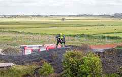 Brand in de Texelse duinen.