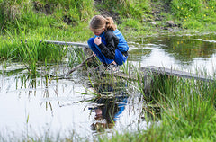 Spelen in het bos.