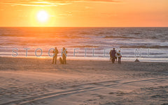 Genieten van zonsondergang.