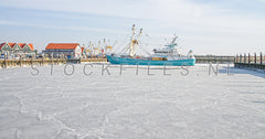 Haven van Oudeschild in de winter.