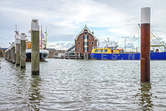 Hoogwater in Oudeschild.