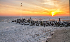 Ijs op de Waddenzee.