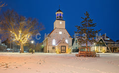 Kerk De Koog in de Sneeuw.