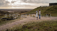 Wandelen door de duinen.