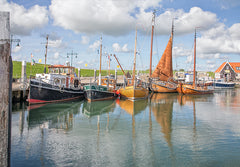 Mooie oude schepen in de haven van Oudeschild.