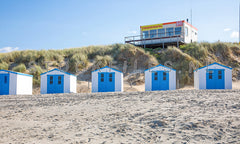 Strandhuisjes paal 20 De Koog op Texel.