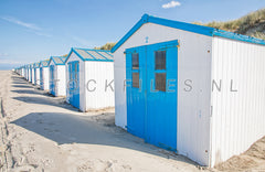 Strandhuisjes op het strand van De Koog.