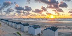 Zonsondergang op het Texelse strand.