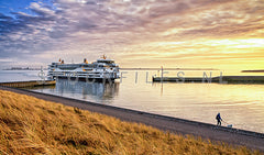 Teso Texelstroom komt aan in haven op Texel.