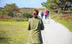 Wandelen door de duinen.