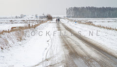 Wandelen door de sneeuw.