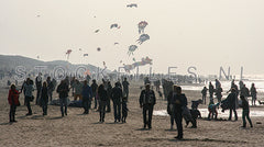 Windfestival met vliegers op Texel.