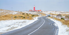 Winters duinlandschap.